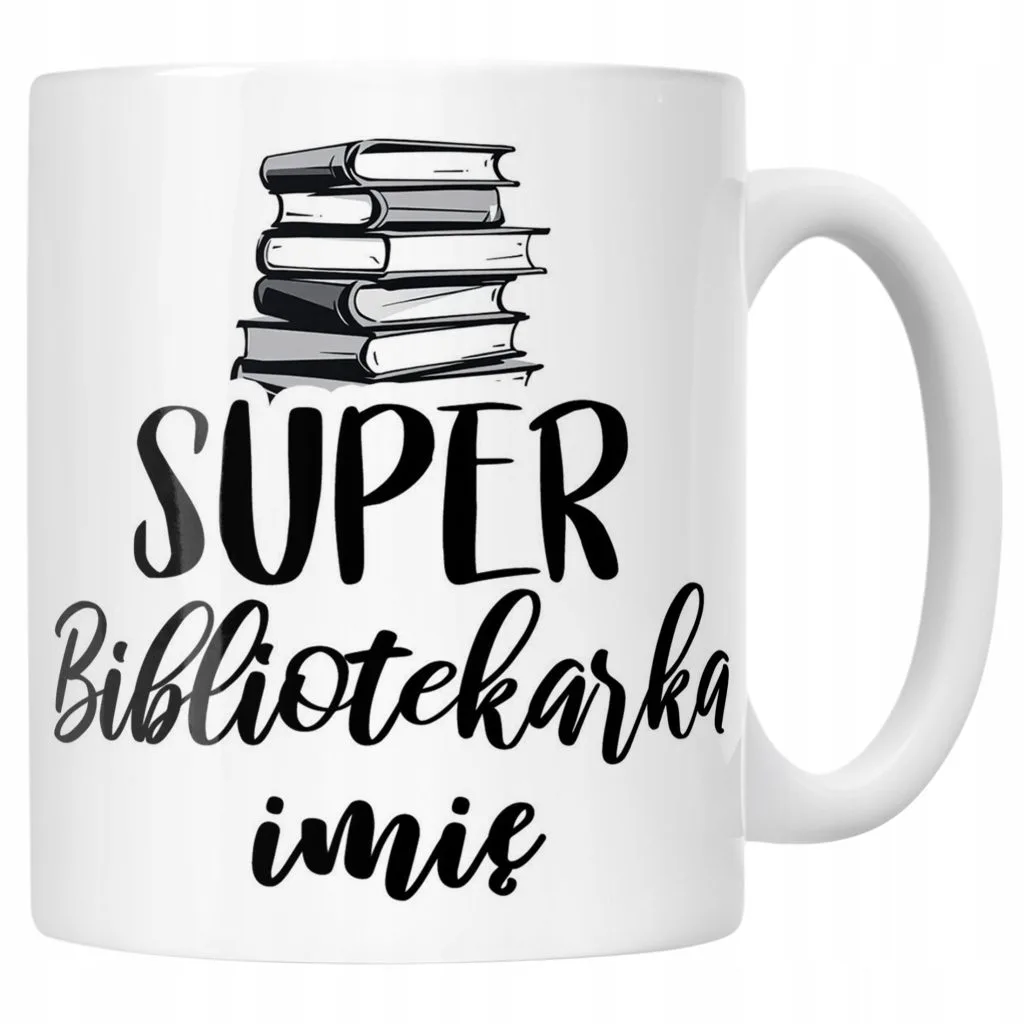 Kubek Ceramiczny Personalizowany Super Bibliotekarka Prezent Upominek