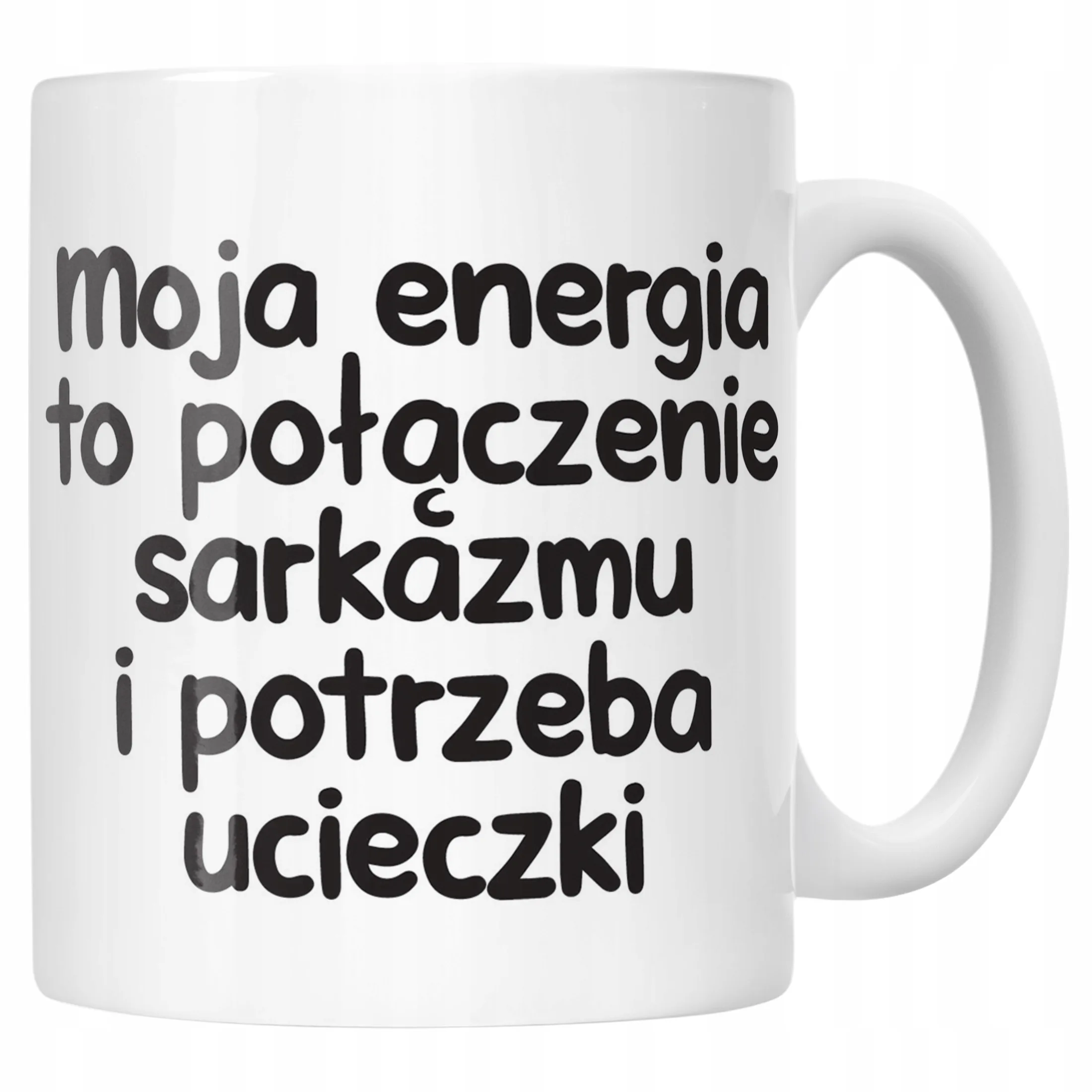 Kubek ceramiczny Moja Energia To Połączenie Śmieszny Zabawny Prezent