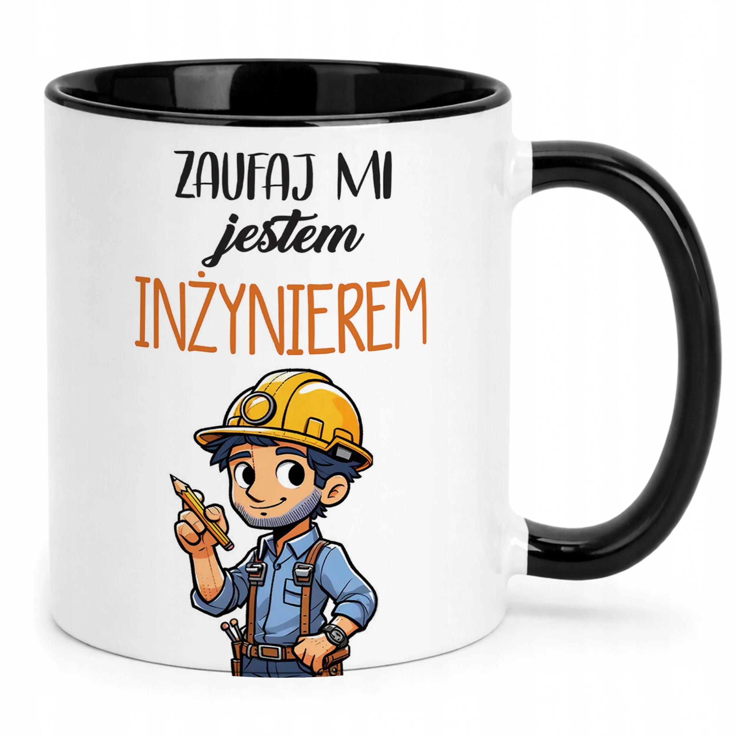 Kubek Czarny Zaufaj Mi Jestem Inżynierem Dla Inżyniera Prezemt