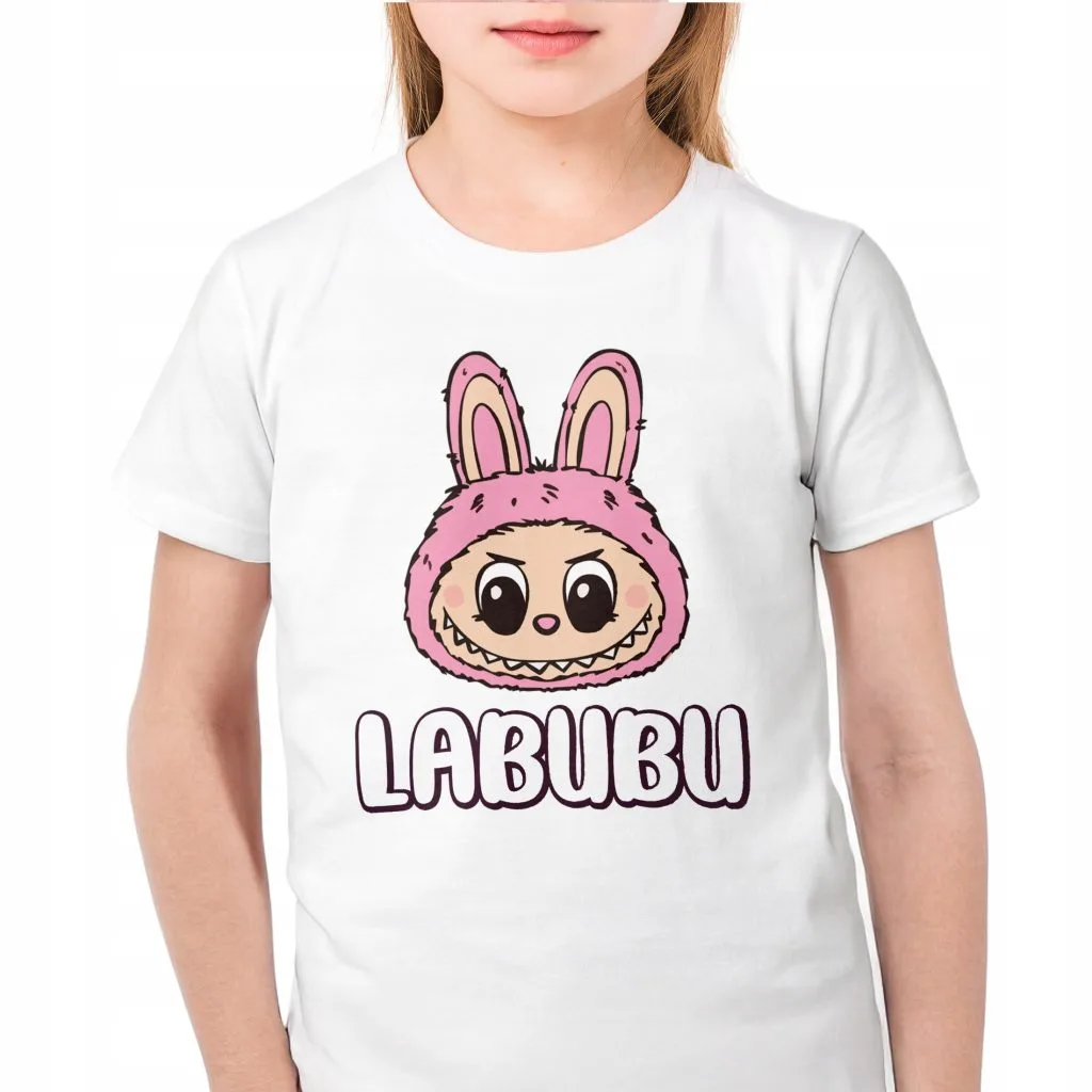 Koszulka biała dziecięca Labubu Dla Fanów Bajki