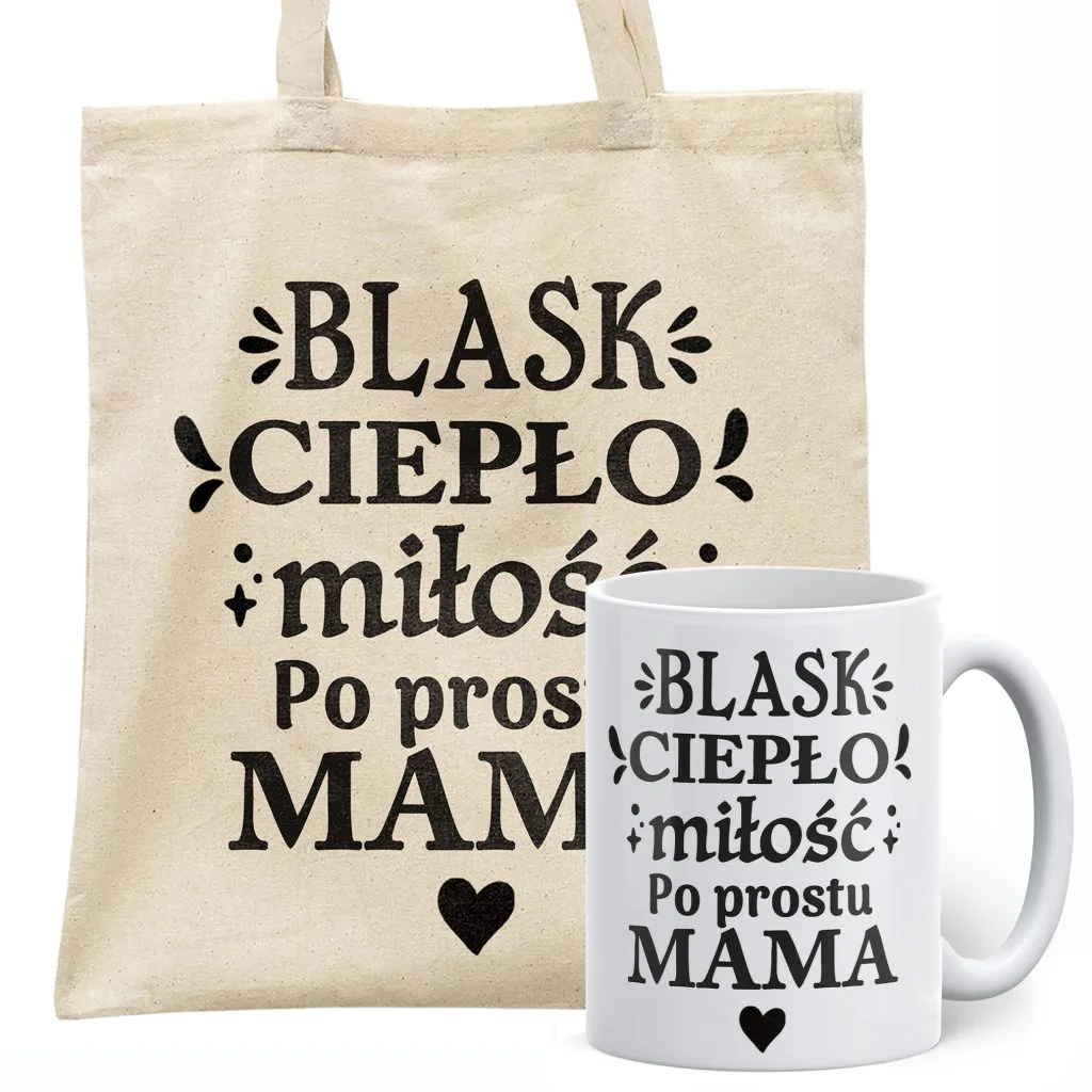 Zestaw Kubek + Torba Dzień Matki Dla Mamy Prezent Upominek