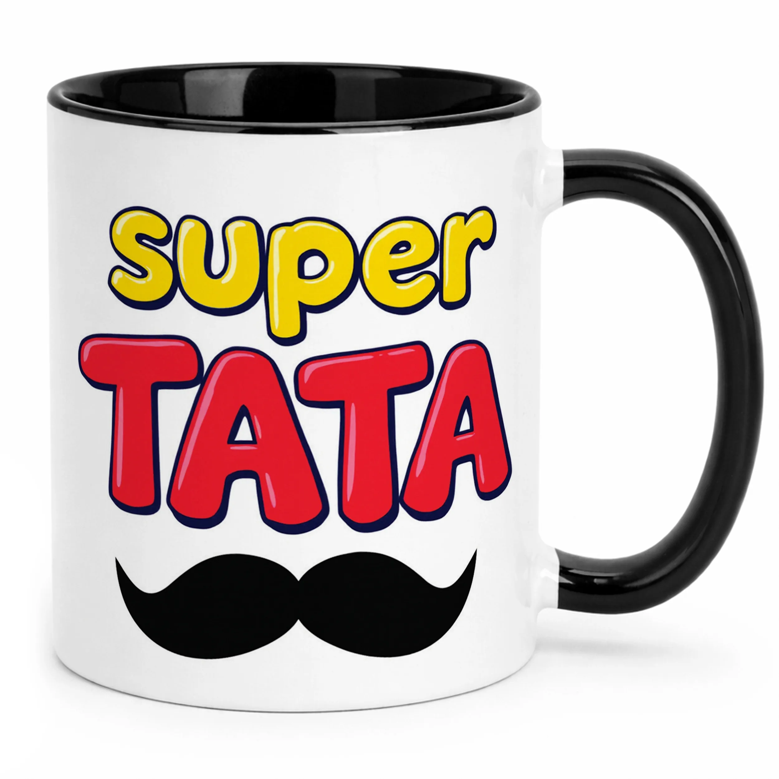 Kubek Czarny Dzień Ojca Dla Taty Super Tata Prezent