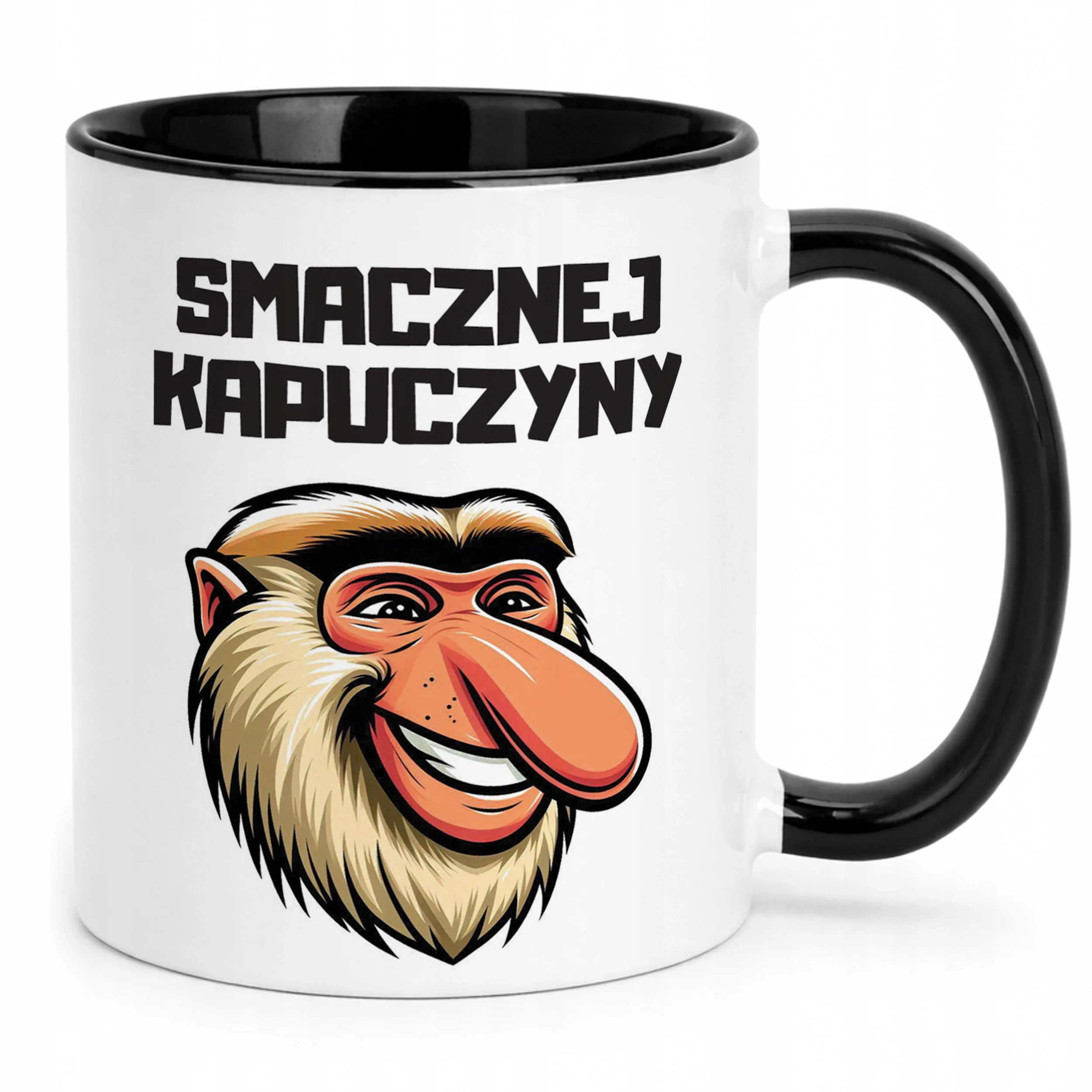 Kubek Czarny Janusz Nosacz Kawa Zabawny Prezent Upominek