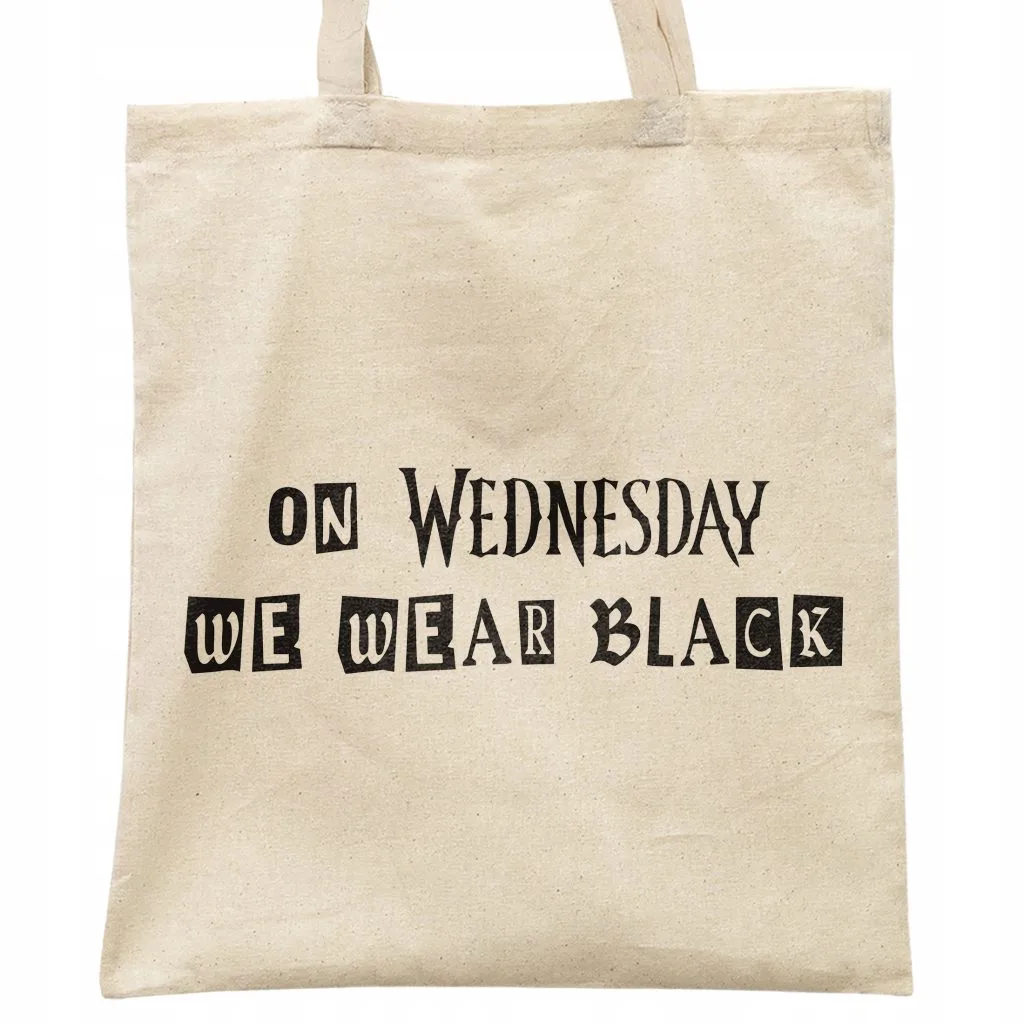 Torba bawełniana na zakupy Nevermore Wednesday Dla Fanów Serialu
