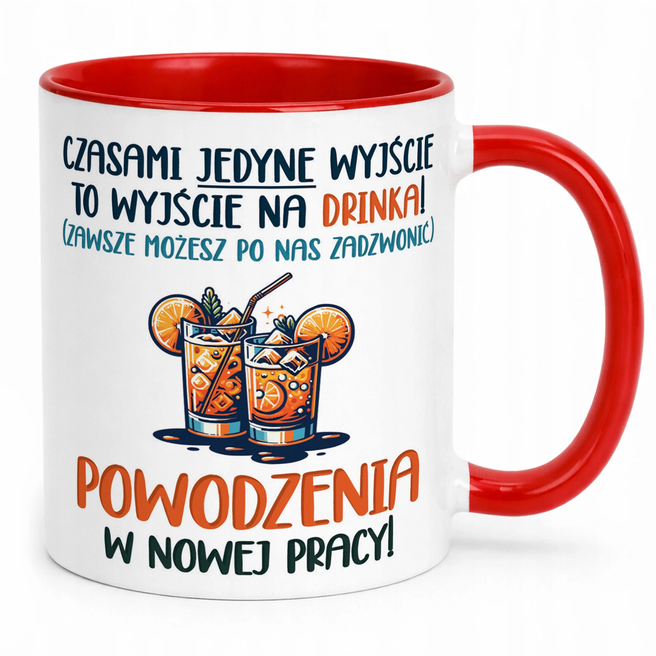 Kubek Czerwony Pożeganie Odejście z Pracy Dla Kolegi Koleżanki Prezent