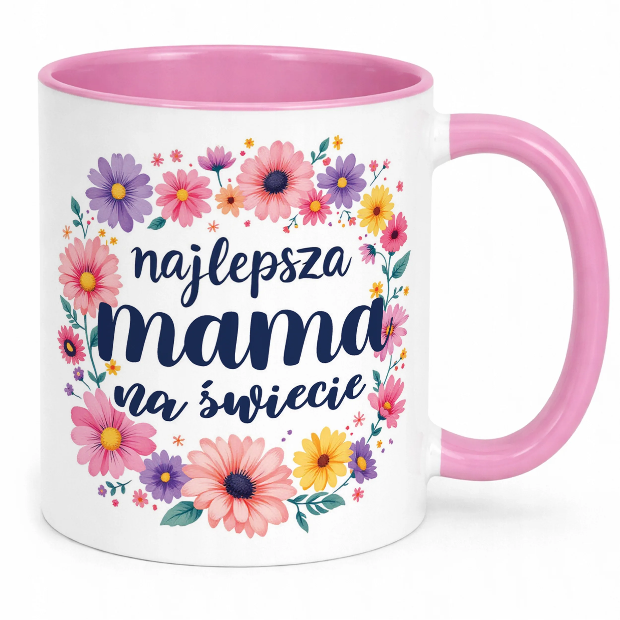 Kubek Różowy Dzień Matki Dla Mamy Prezent Najlepsza Mama na Świecie