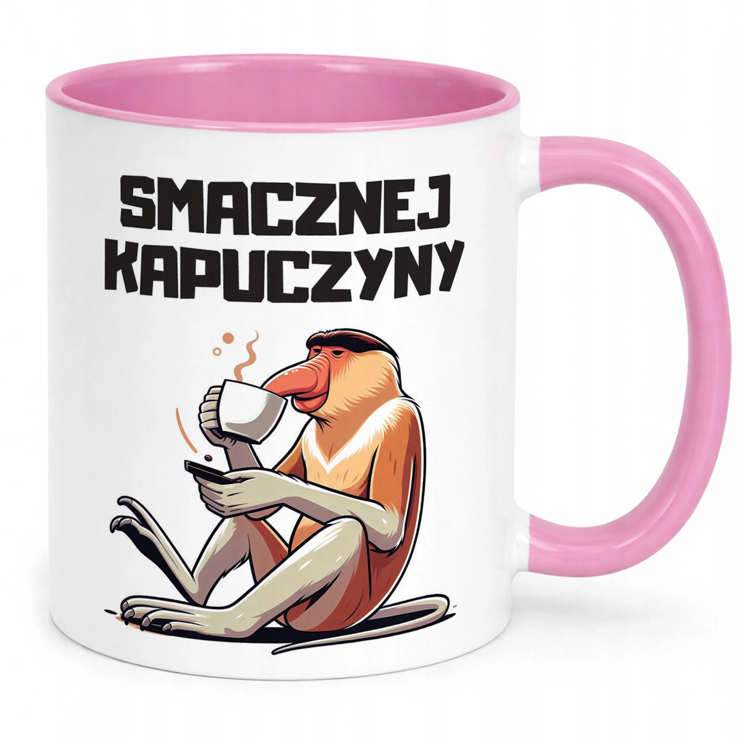 Kubek Różowy Janusz Nosacz Kawa Zabawny Prezent Upominek