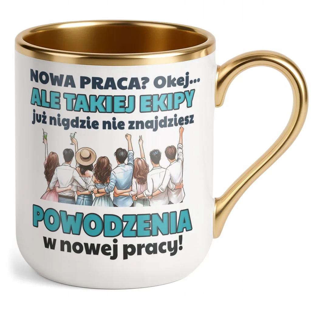 Kubek Premium Złoty Pożeganie Odejście z Pracy Prezent Upominek