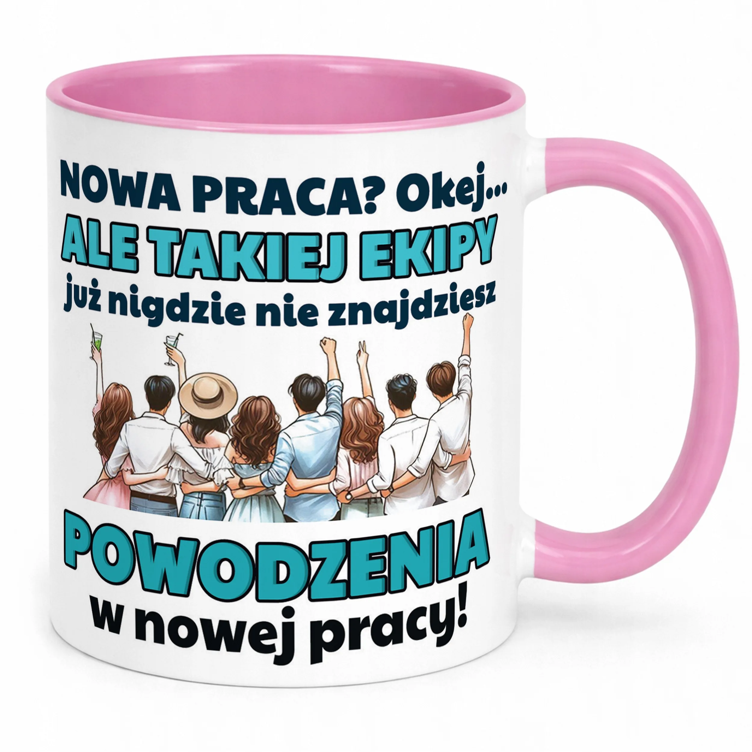 Kubek Różowy Pożeganie Odejście z Pracy Dla Kolegi Koleżanki Prezent