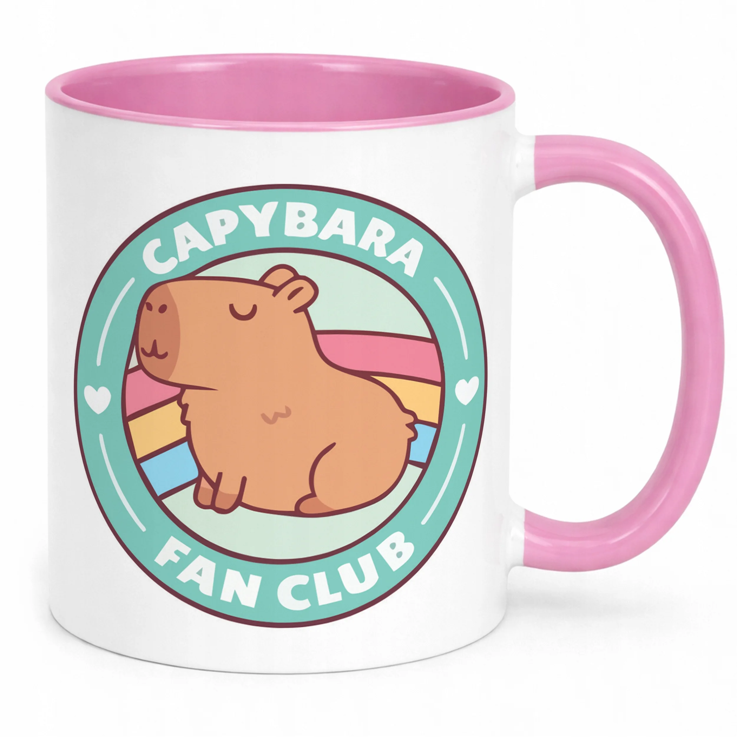 Kubek Różowy Kapibara Capybara Zwierzak Słodki Dla Dzieci Prezent