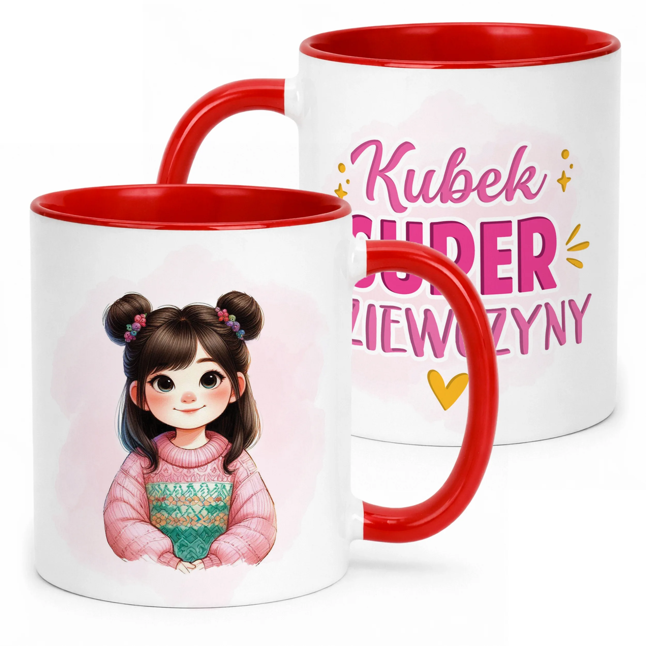 Kubek Czerwony Dzień Kobiet Dla Dziewczynki Dla Niej Prezent Upominek