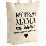 Torba bawełniana premium na zakupy Dzień Matki Prezent Najlepsza Mama
