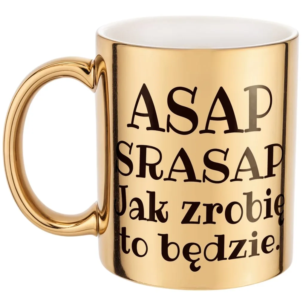 Złoty Kubek ASAP SRASAP Śmieszny Zabawny Prezent