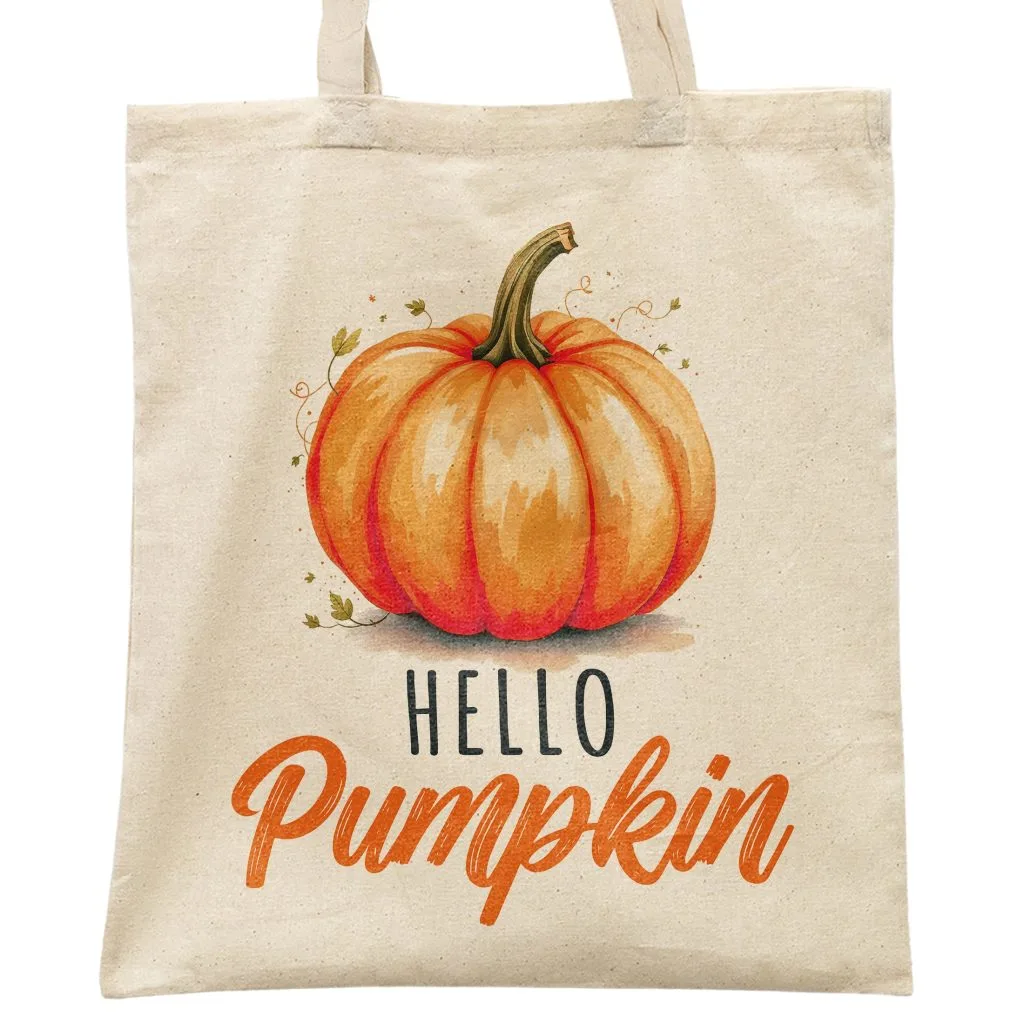 Torba bawełniana na zakupy Jesień Hello Pumpkin Dynia Prezent
