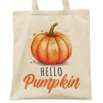 Torba bawełniana na zakupy Jesień Hello Pumpkin Dynia Prezent