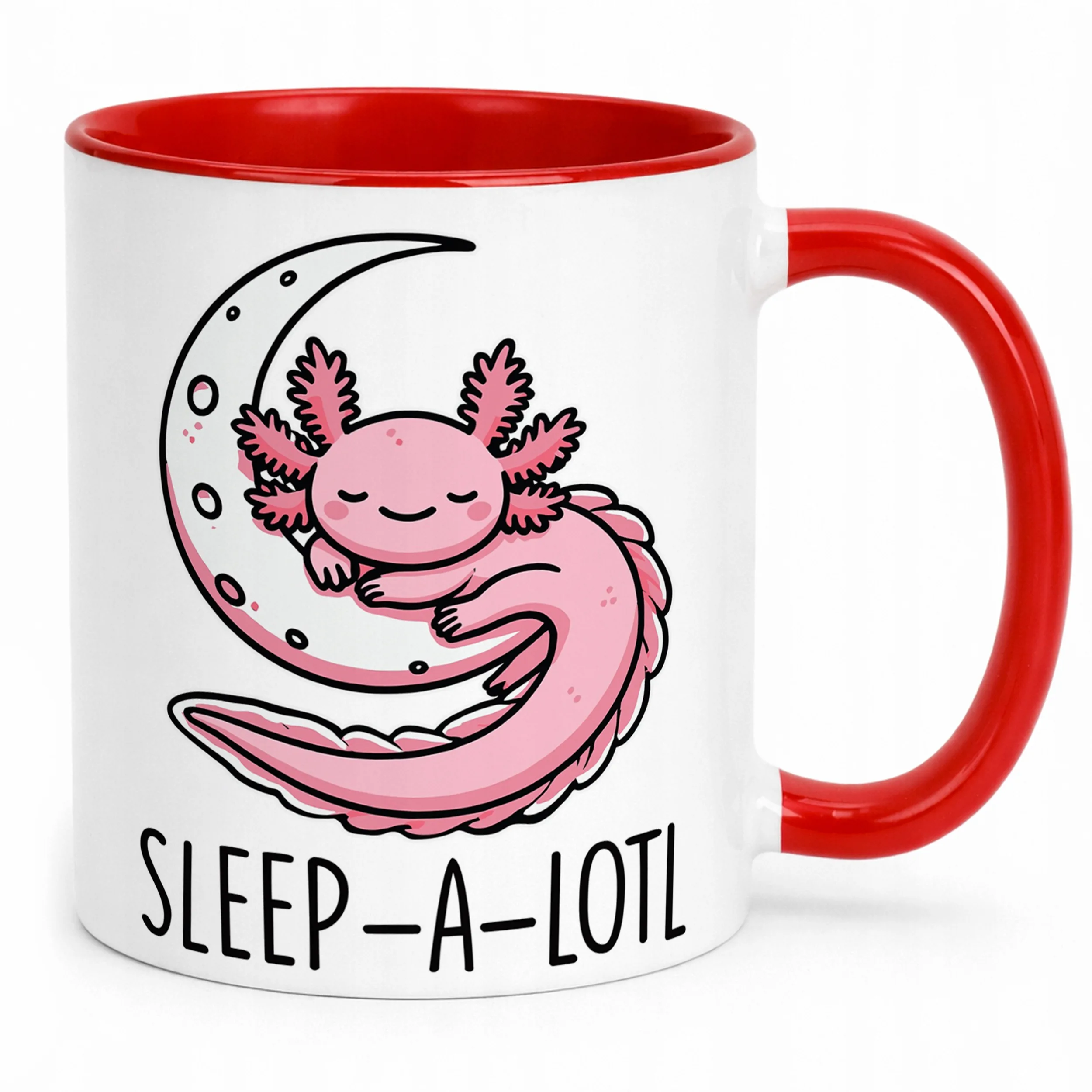 Czerwony kubek 330ml dla dziecka Aksolotl Axolotl Zwierzak Viral