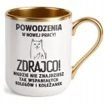 Kubek Premium Złoty Na Pożegnanie Odejście z Pracy Zabawny Prezent