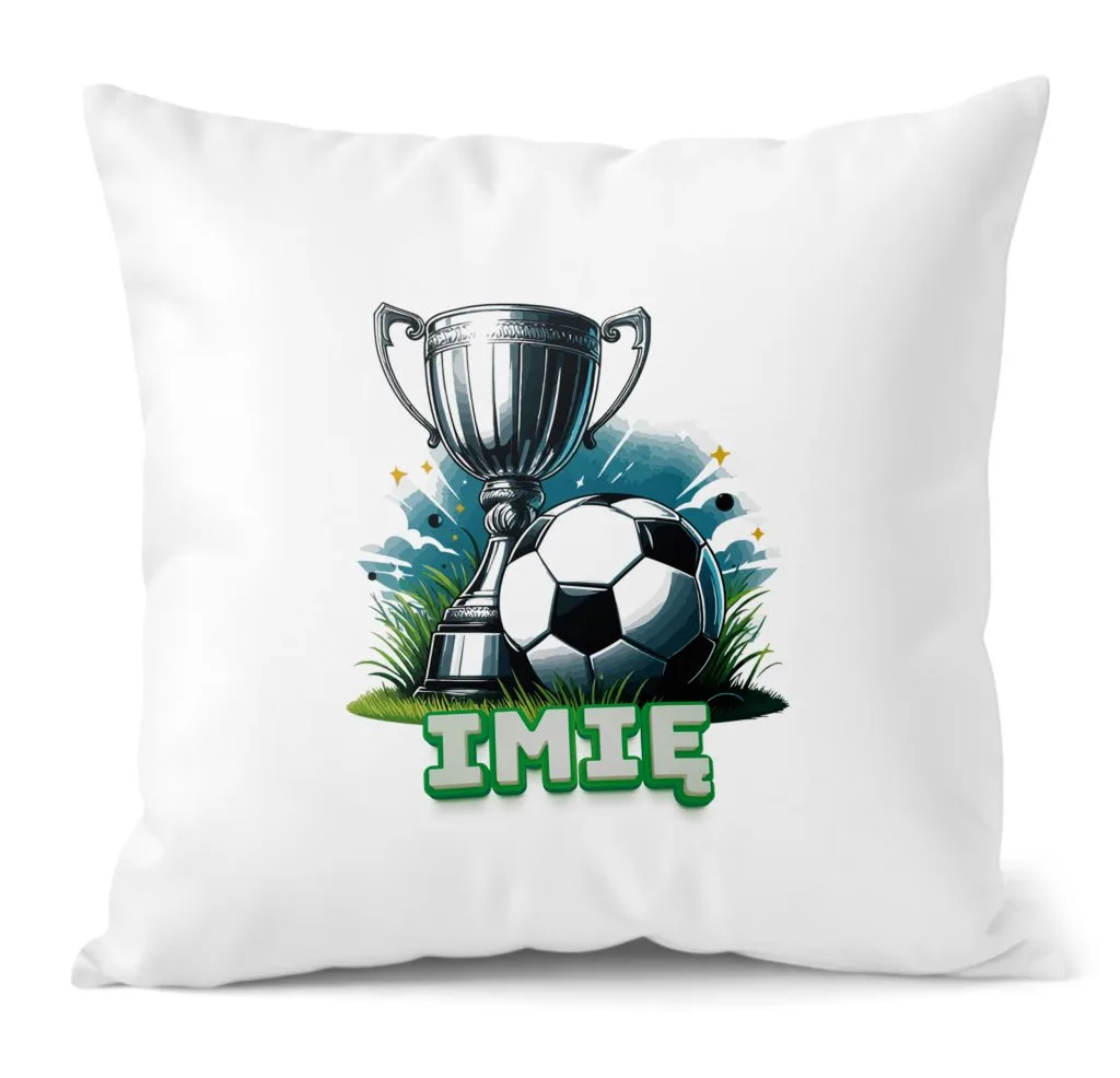 Poduszka 38×38 cm z Imieniem dla Piłkarza Piłka Nożna Football