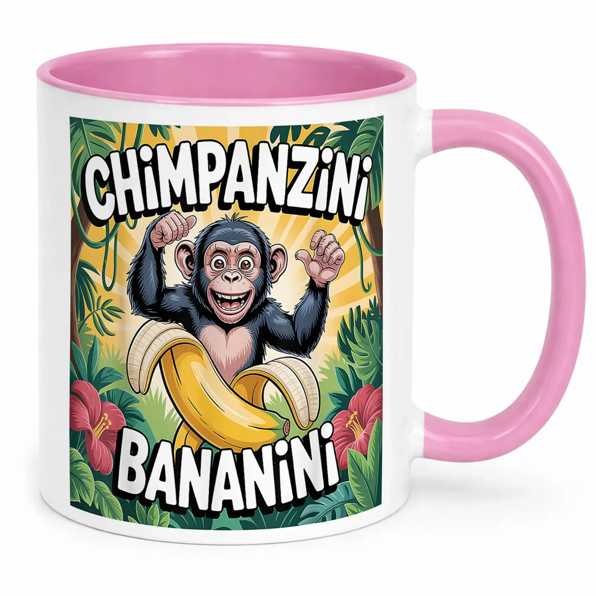 Kubek Różowy Chimpanzini Bananini viral tiktok brainrot