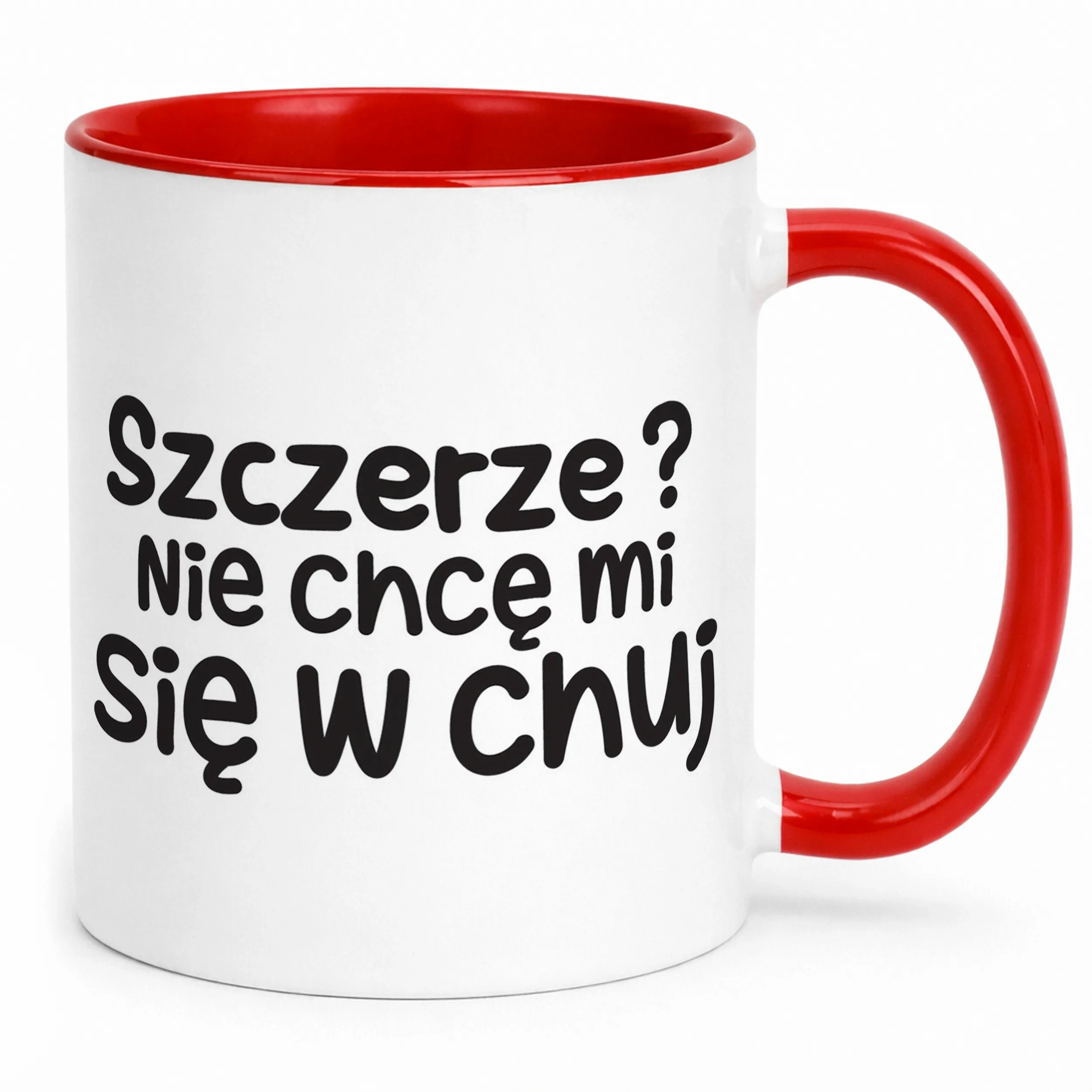 Kubek Czerwony Szczerze Nie Chcę Mi Się Śmieszny Zabawny Prezent