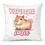 Poduszka 38x38cm Personalizowana Kapibara Capybara Zwierzak Dla Dzieci