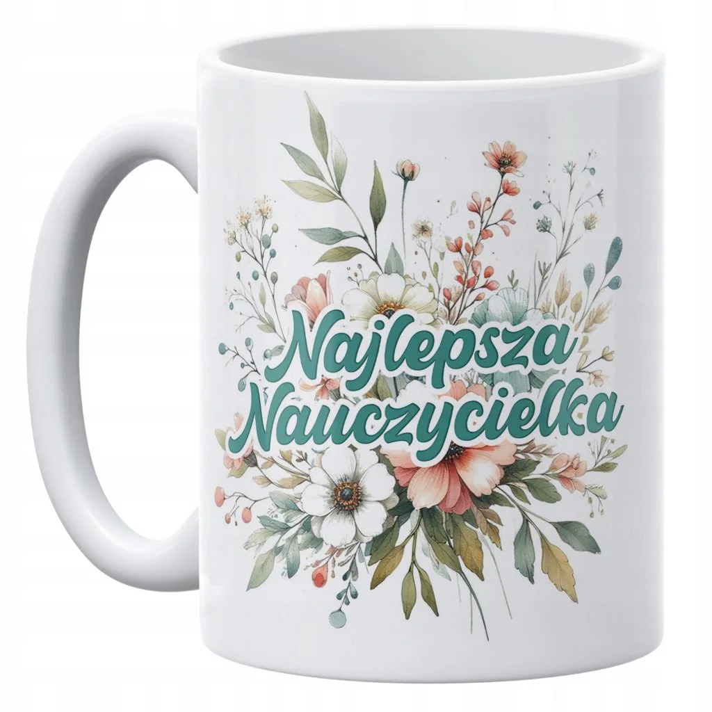 Kubek ceramiczny 330 ml Dzień Nauczyciela Najlepsza Nauczycielka Prezent