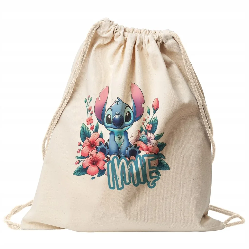 Plecak bawełniany Z imieniem Lilo i Stitch Dla Dzieci Do Szkoły Przedszkola
