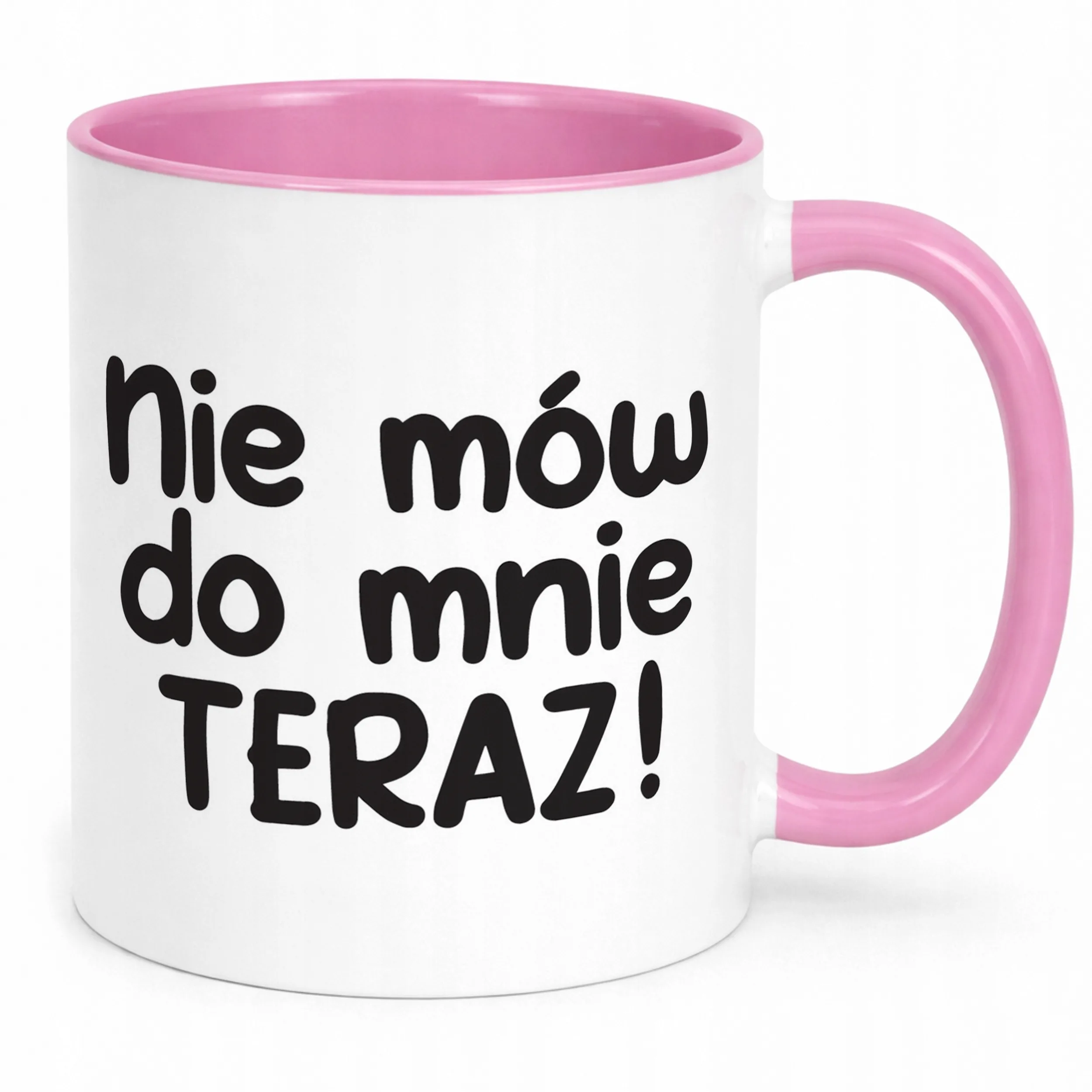 Kubek Różowy Nie Mów Do Mnie Teraz Śmieszny Zabawny Prezent