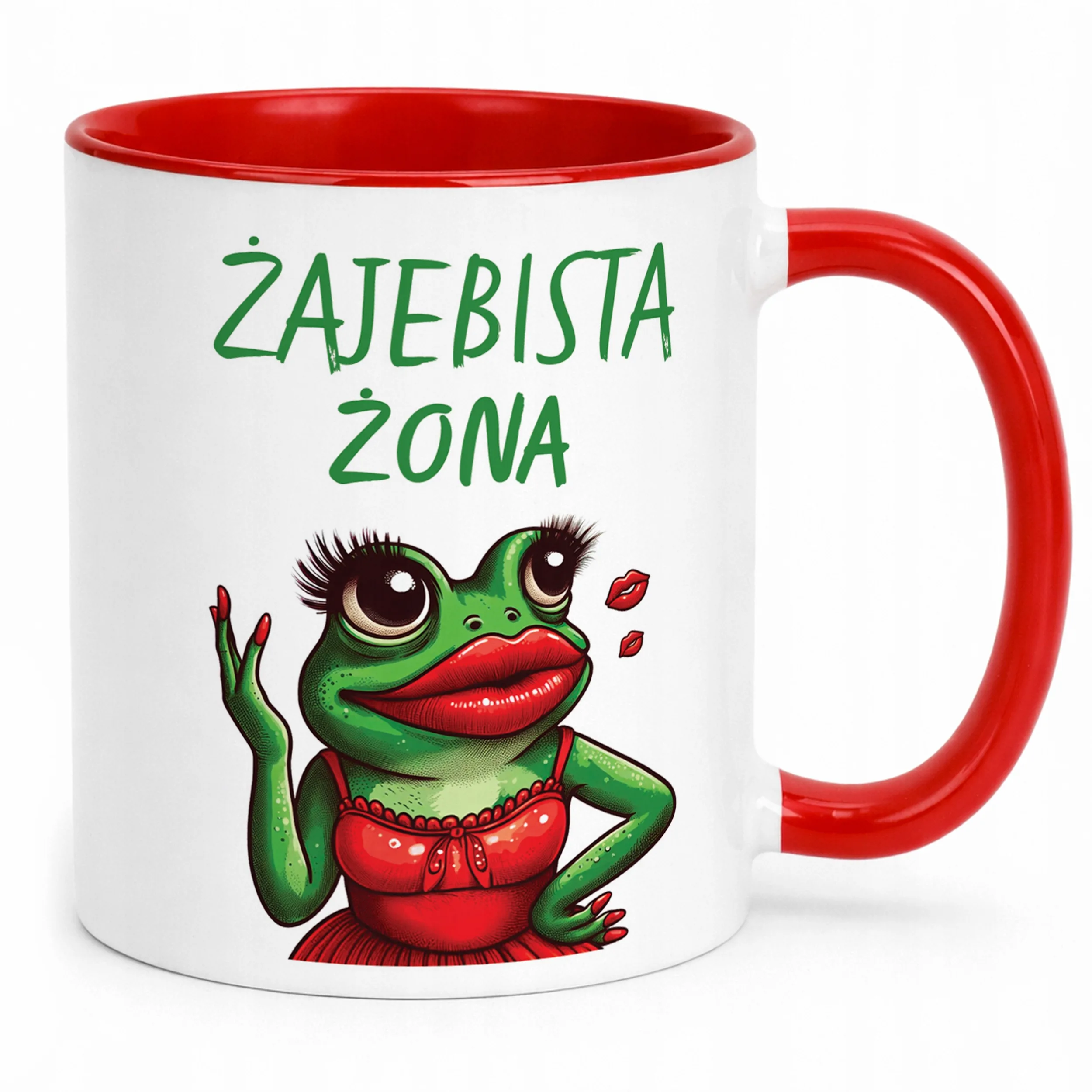 Kubek Czerwony Żajebista Żona Dla Kobiey Prezent Upominek