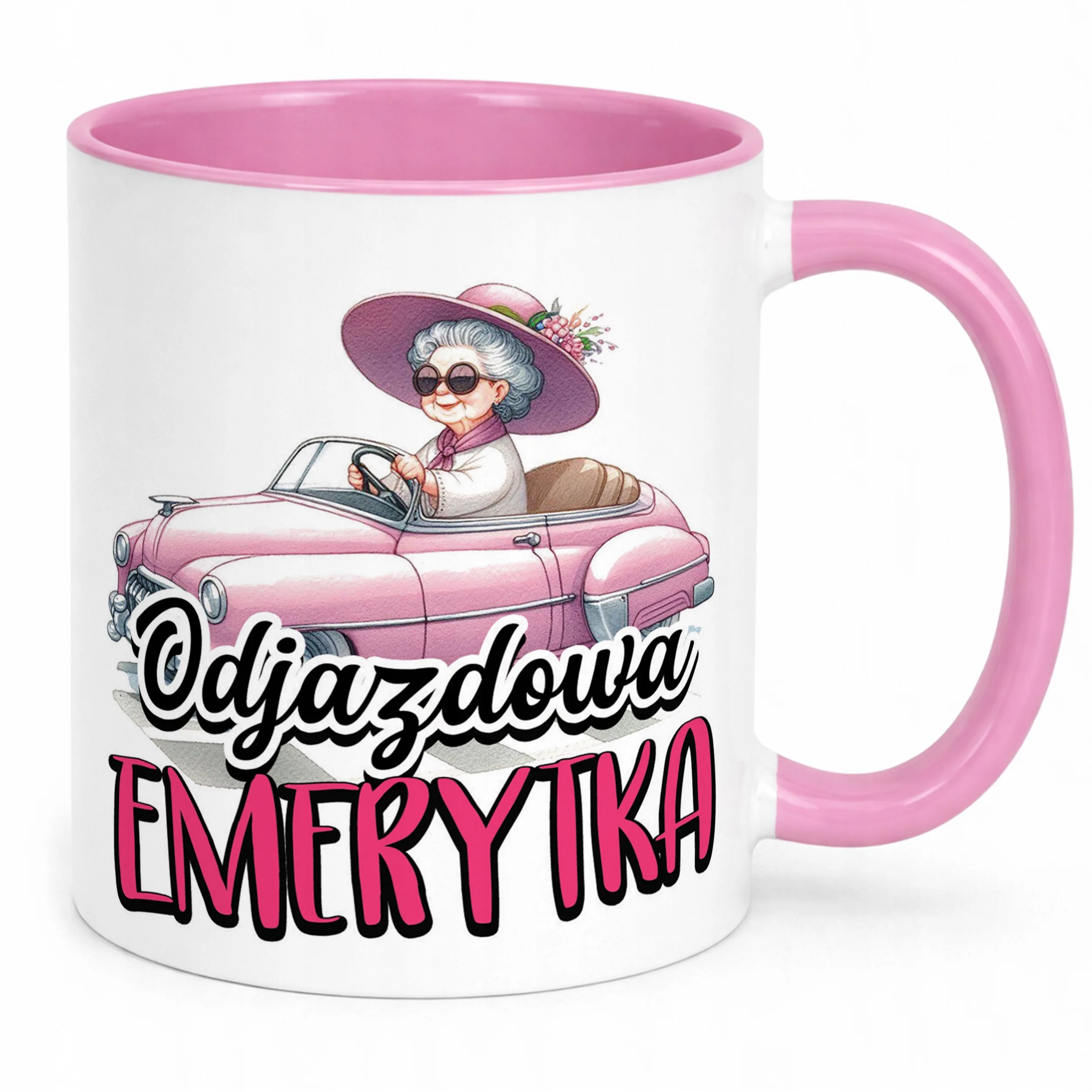 Kubek Różowy Z okazji Emerytury Dla Emerytki Prezent Upominek