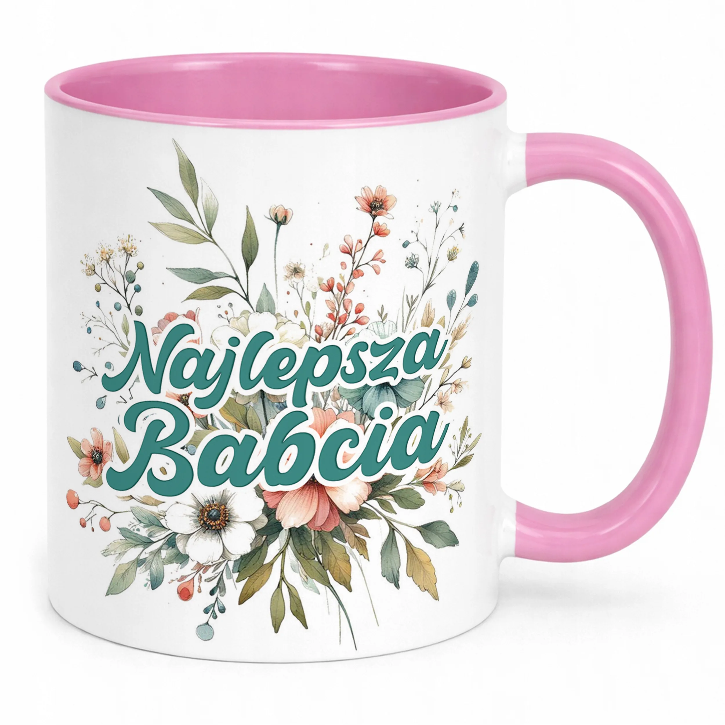 Kubek Różowy Dzień Babci Dla Babci Prezent Upominek