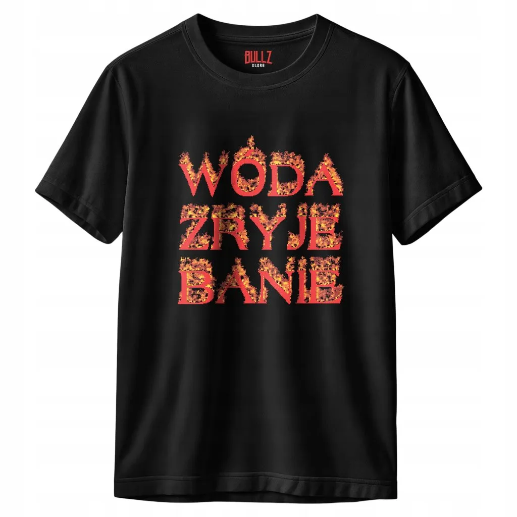 Koszulka czarna męska Wóda Zryje Banie Memy r. 3XL