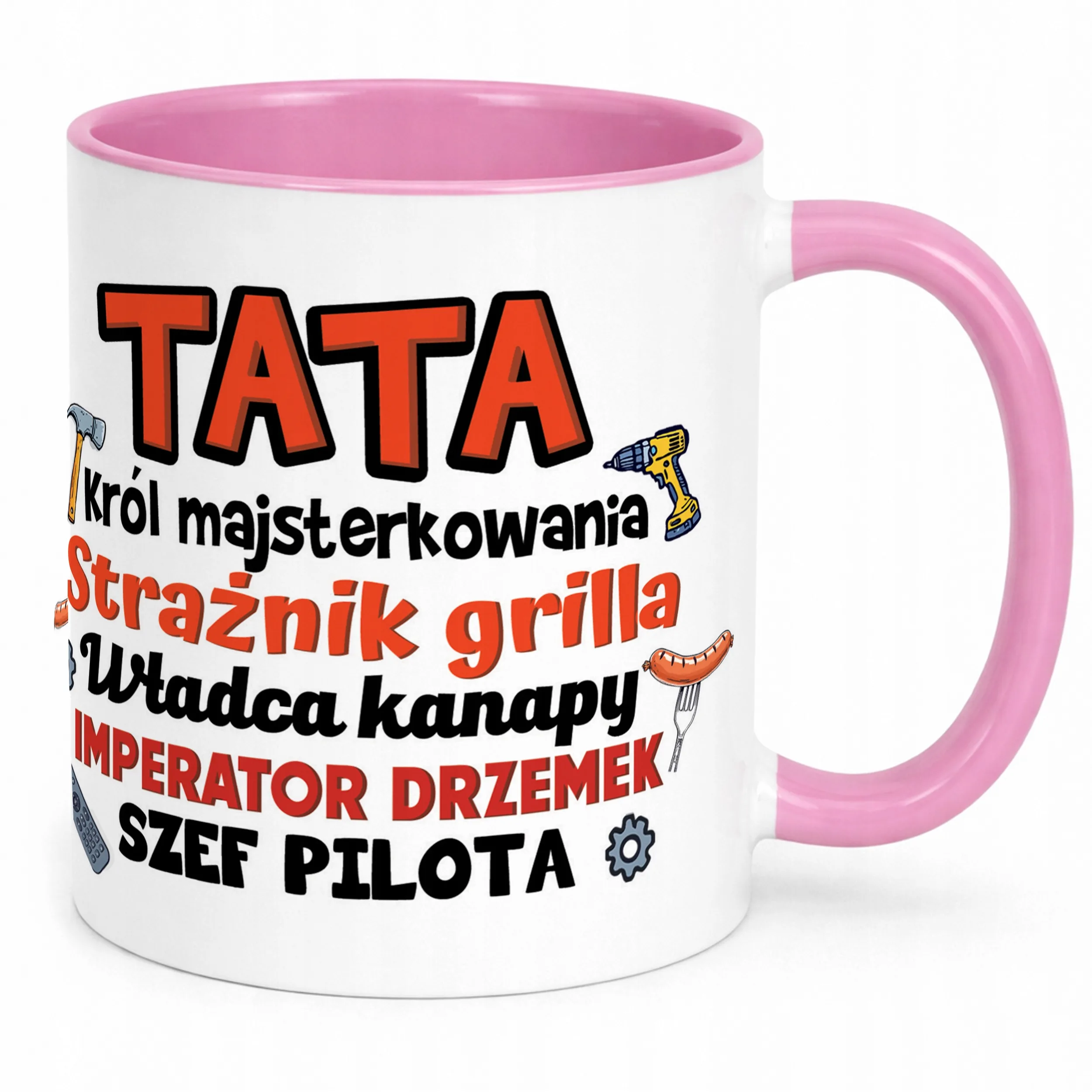 Kubek Różowy Dzień Ojca Dla Taty Majstra Prezent