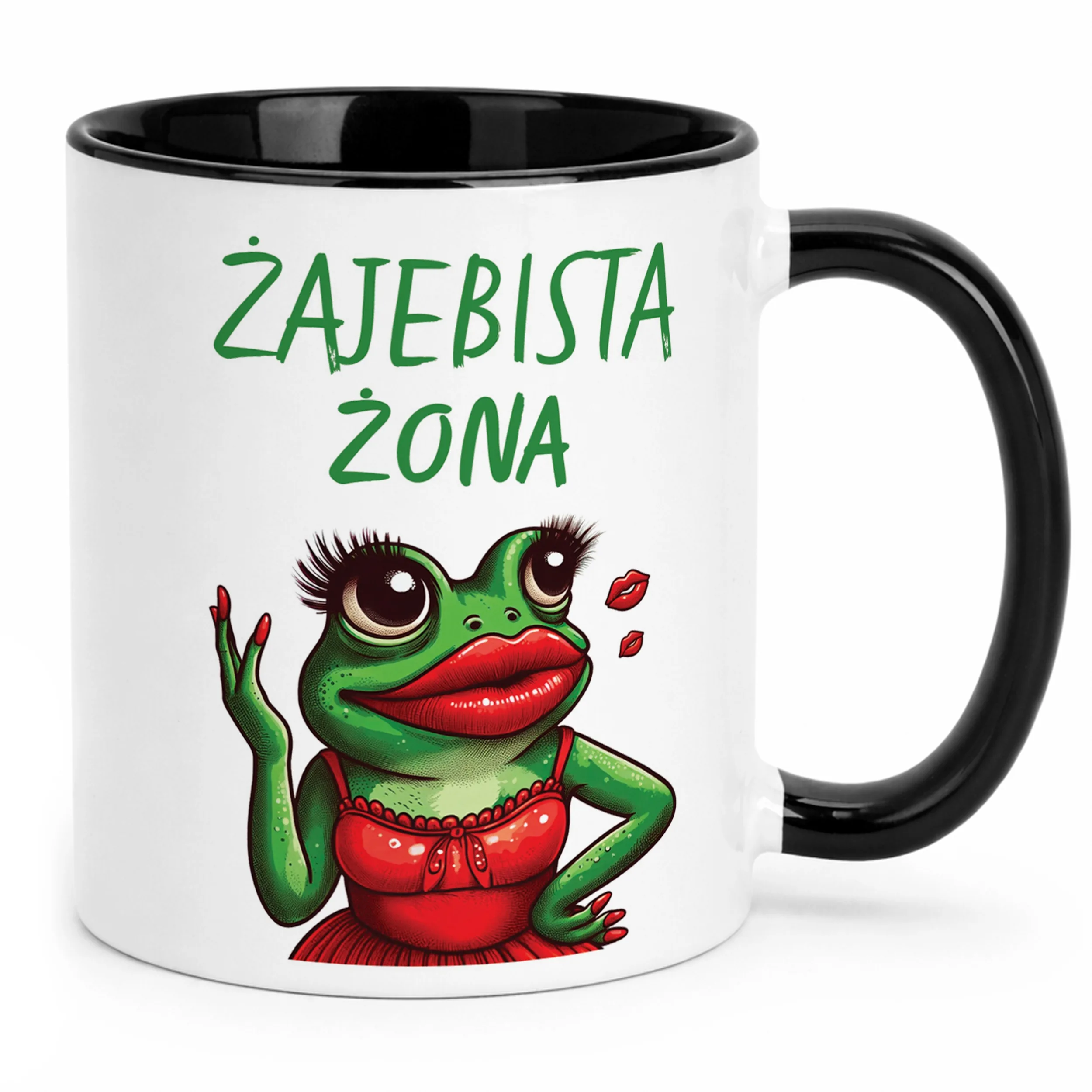 Kubek Czarny Żajebista Żona Dla Kobiey Prezent Upominek