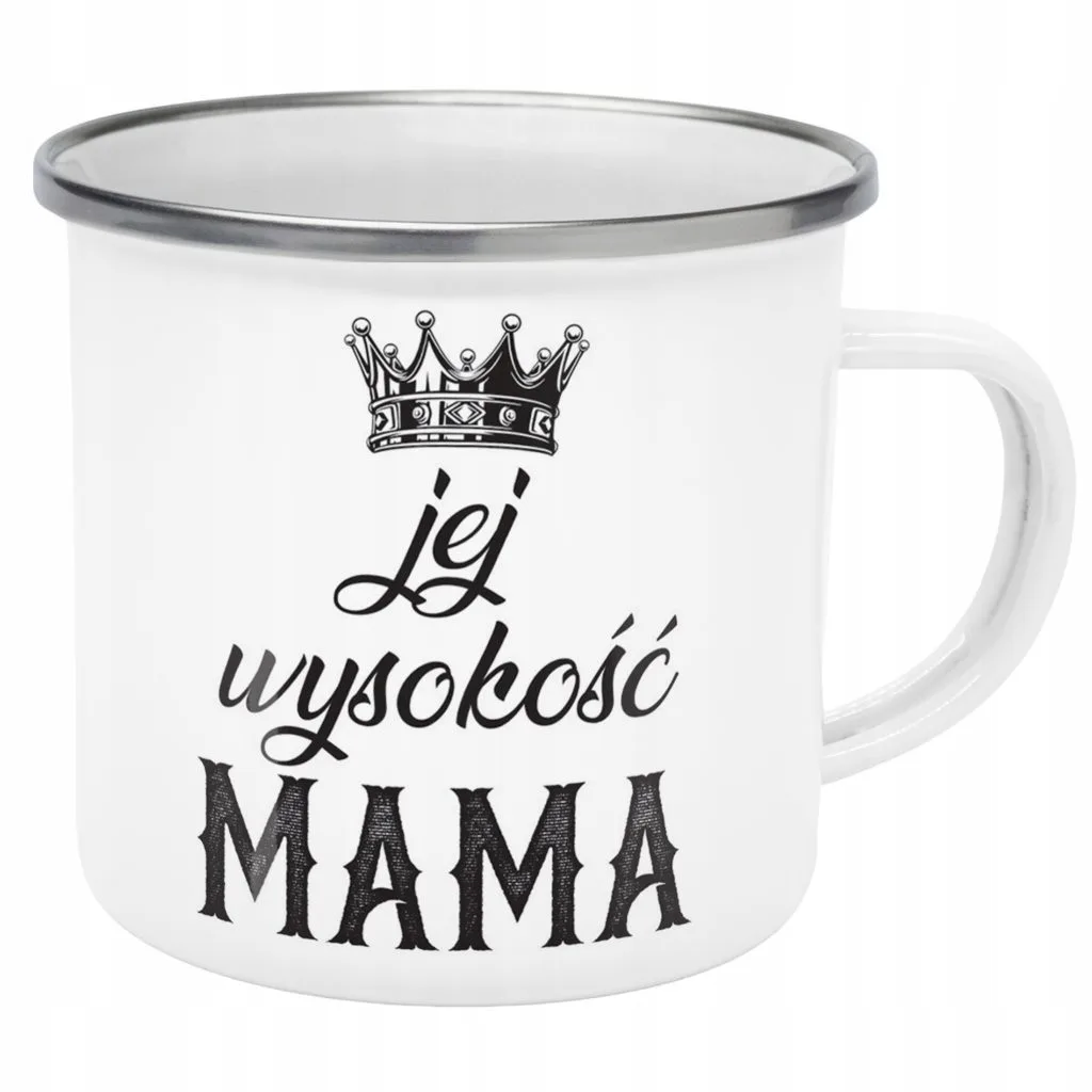 Emaliowany Kubek Garnuszek Dzień Matki Dla Mamy Prezent Jej Wyskość