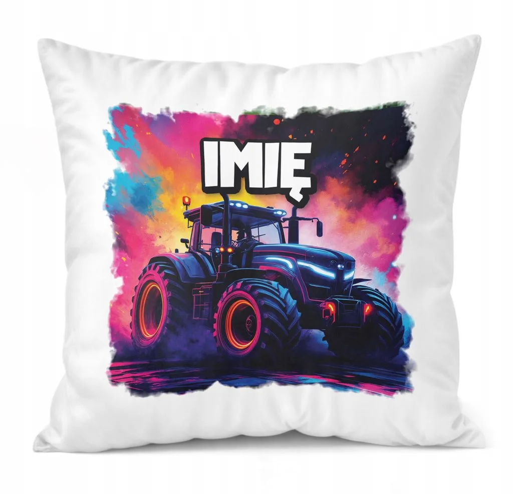 Poduszka 38x38cm Personalizowana Dla Fanów Traktorów Rolników Dla Dzieci