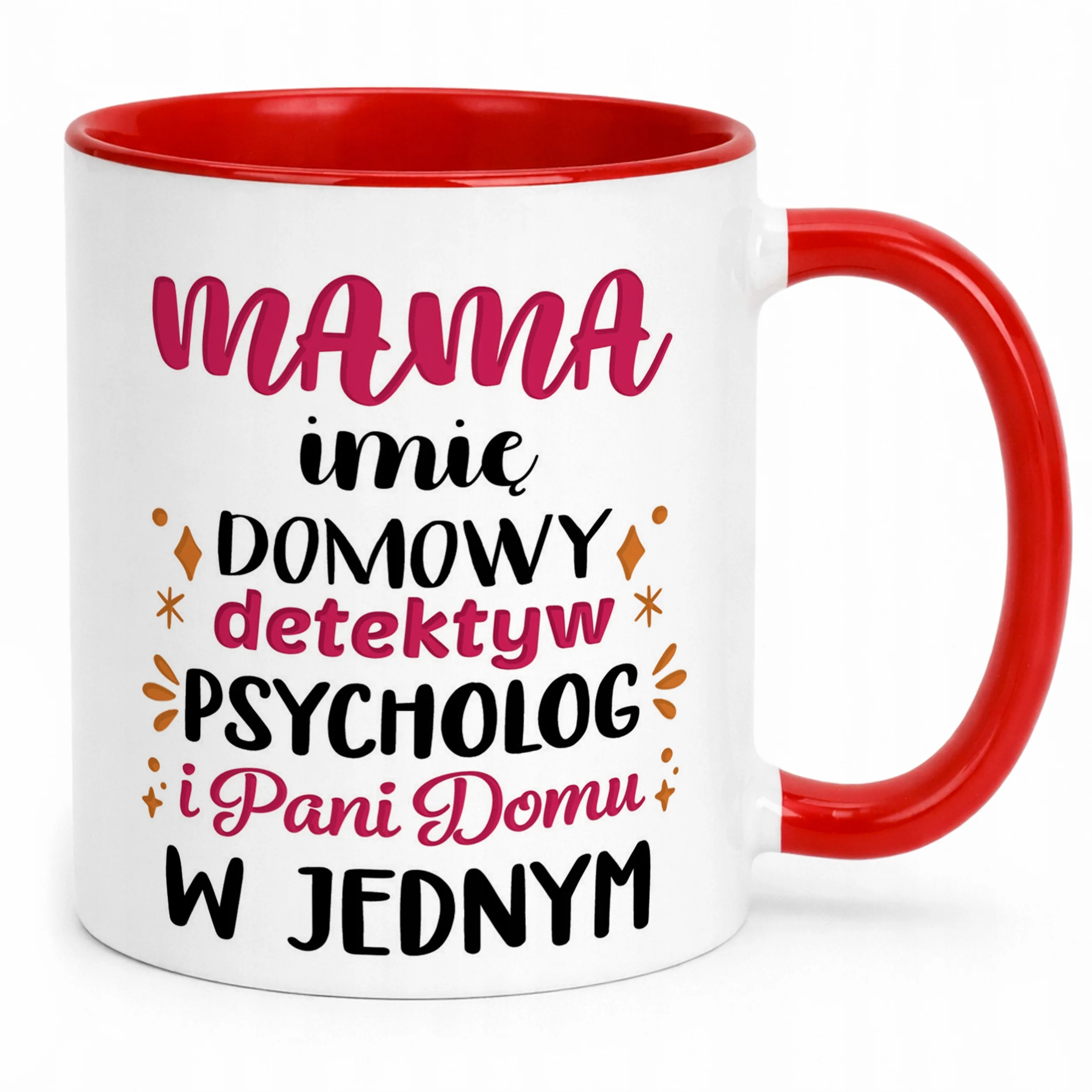 Kubek Czerwony Personalizowany Dzień Matki Dla Mamy Prezent Upominek