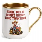 Kubek Premium Złoty Rolnik Dla Rolnika Traktor Zabawny Prezent