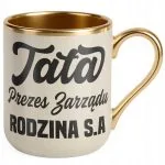 Kubek Premium Złoty Ecru Dzień Ojca Dla Taty Prezes Zarządu Rodzina