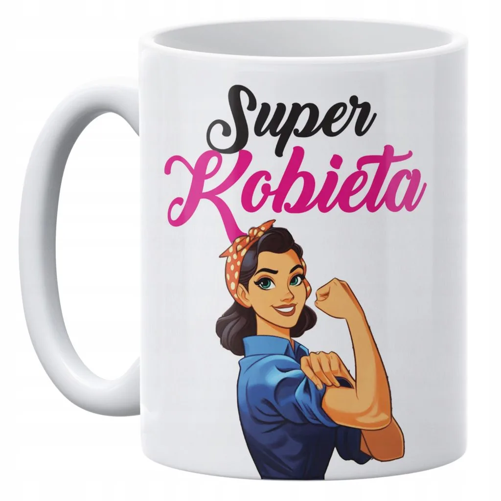 Kubek ceramiczny 330 ml Super Kobieta Z okazji Dnia Kobiet Prezent