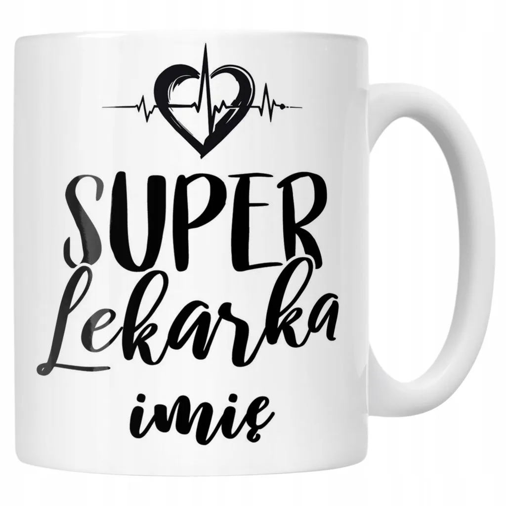 Kubek Ceramiczny Personalizowany Super Lekarka Prezent Upominek