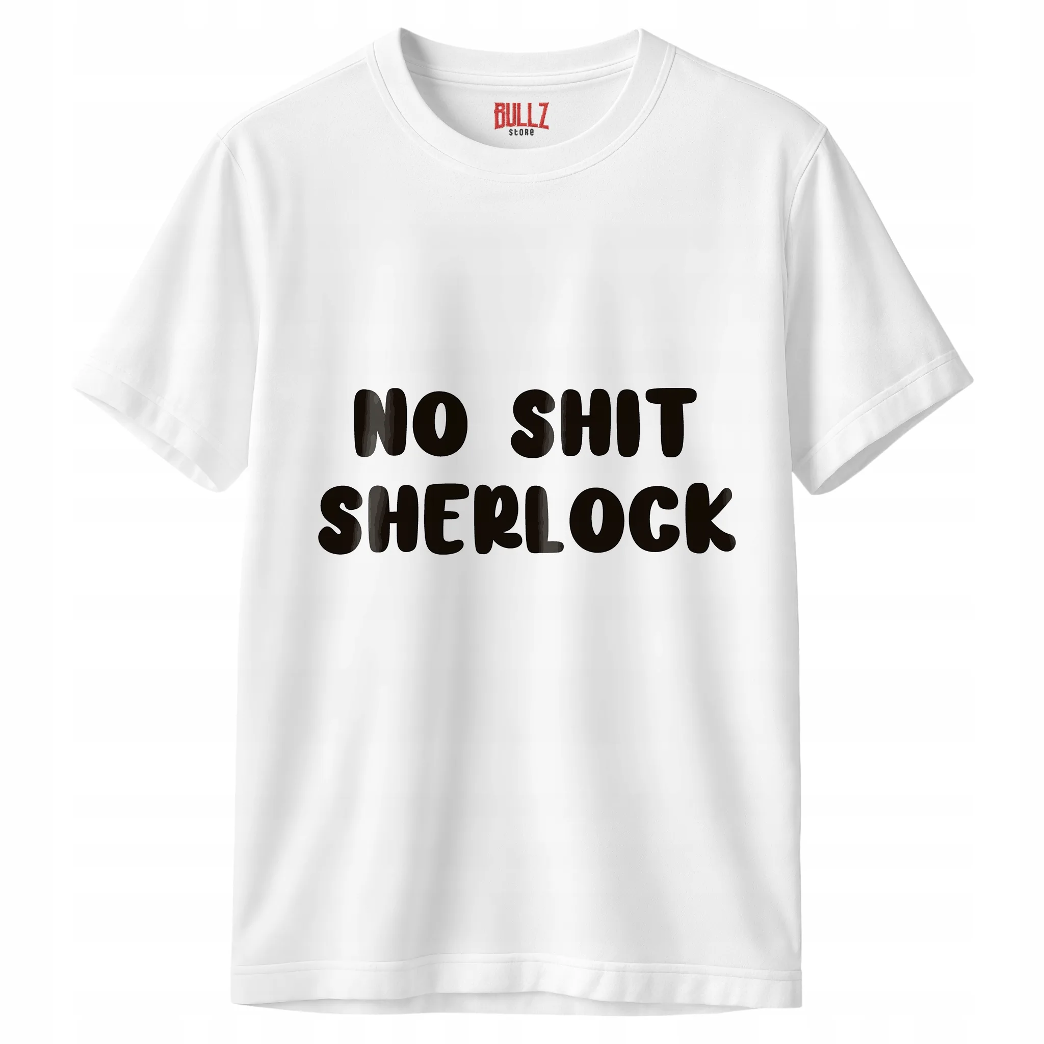 Koszulka biała męska No Shit Sherlock Zabawny Prezent