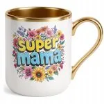 Kubek Premium Złoty Dzień Matki Dla Mamy Prezent Upominek Super Mama