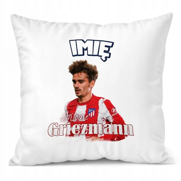 Poduszka personalizowana 38x38cm Griezmann dla kibiców Atlético Madryt