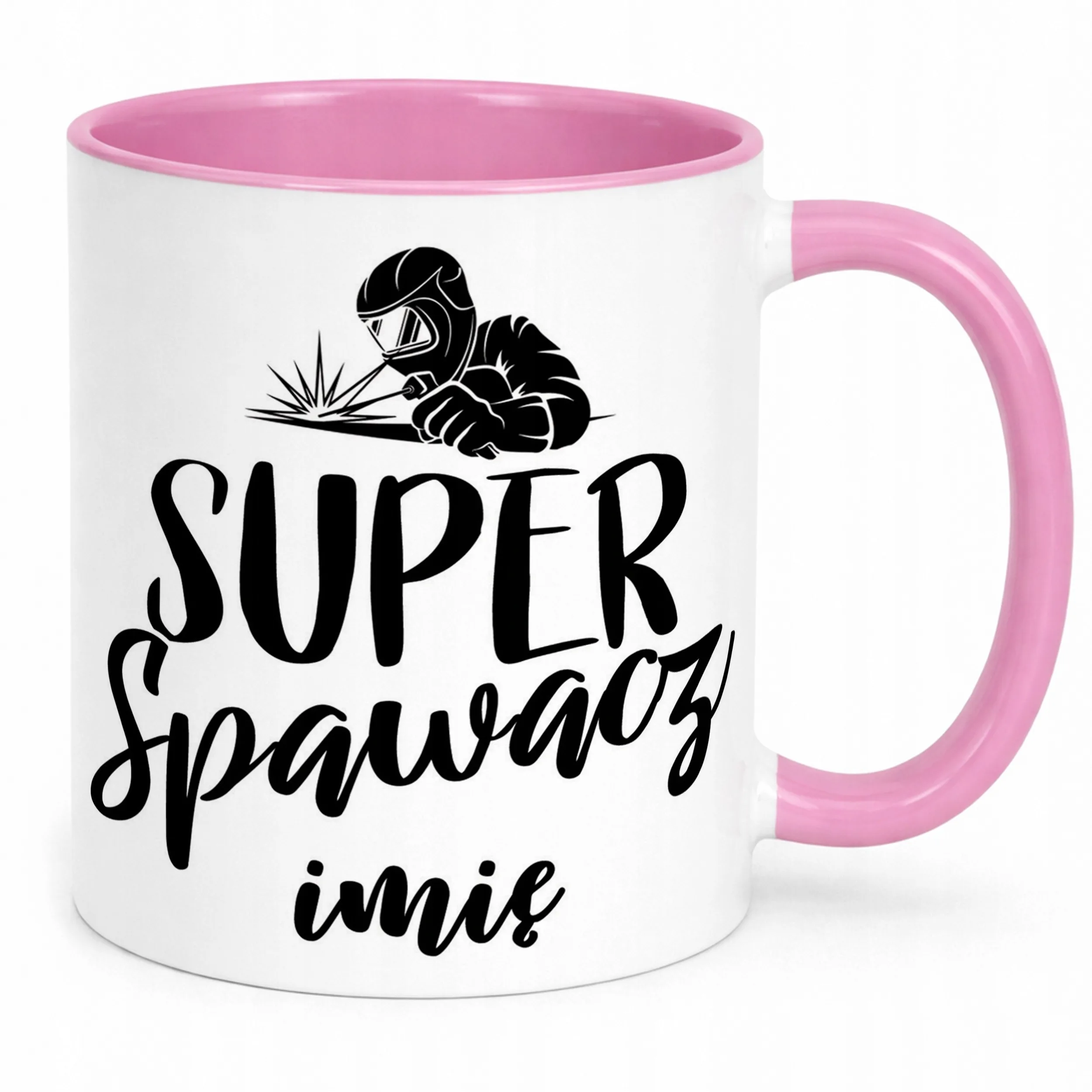 Kubek Różowy Personalizowany Super Spawacz Prezent Upominek