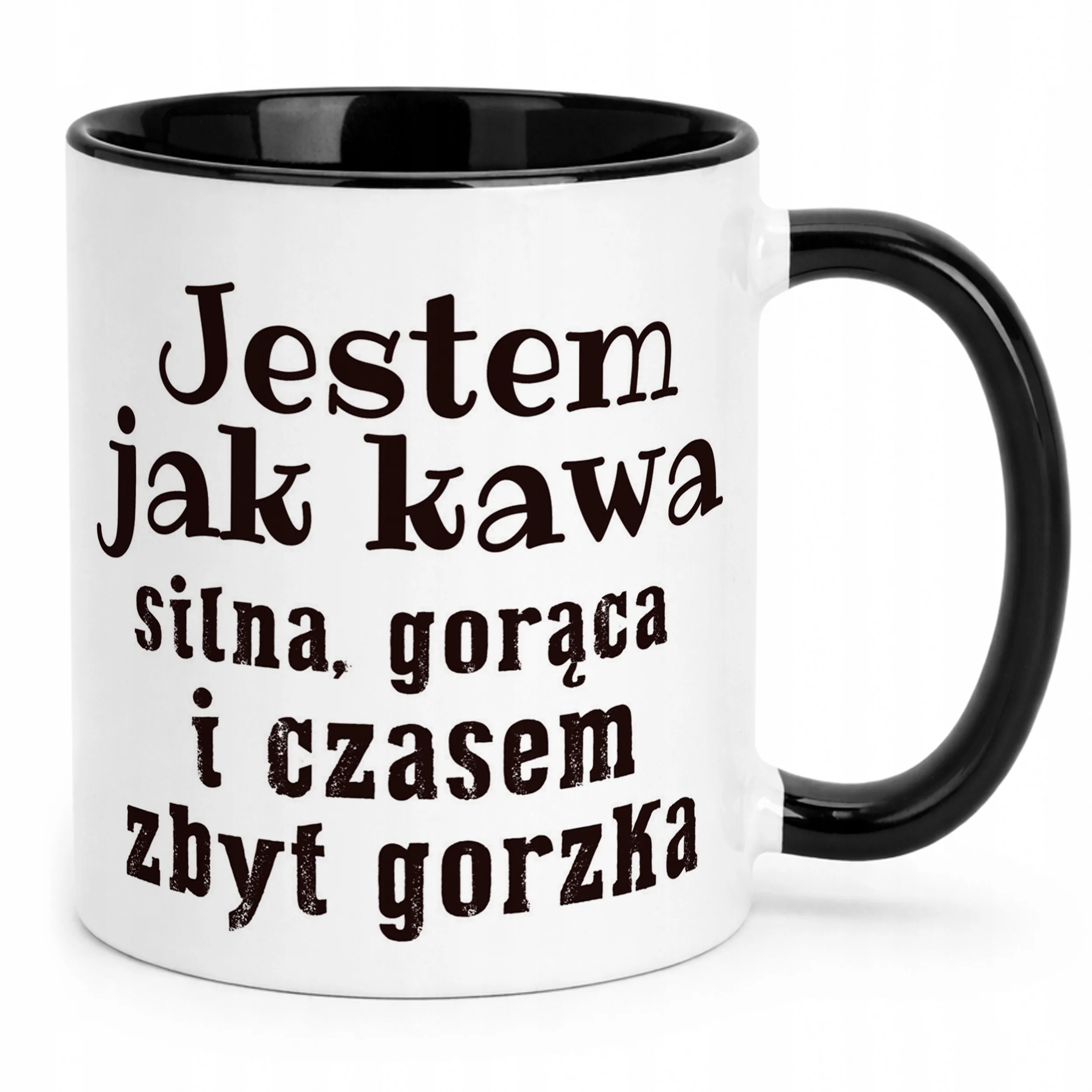 Kubek Czarny Jestem Jak Kawa Śmieszny Zabawny Prezent