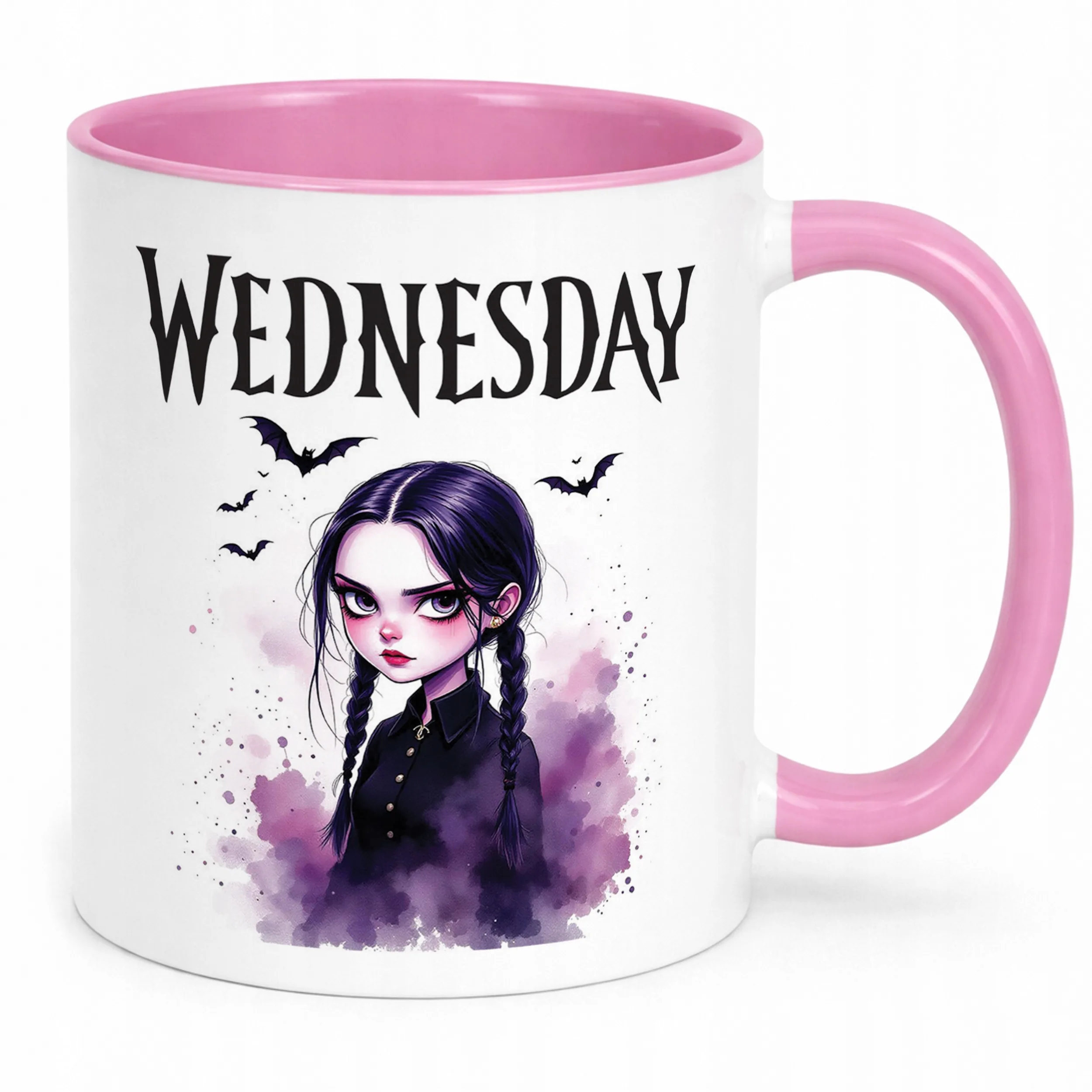 Kubek Różowy Nevermore Wednesday Addams Dla Fanów Prezent