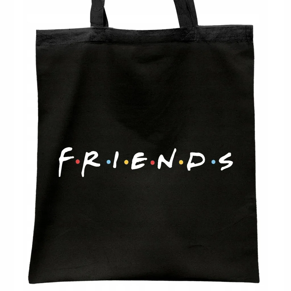 Torba bawełniana czarna na zakupy Friends Dla Fanów Serialu