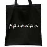 Torba bawełniana czarna na zakupy Friends Dla Fanów Serialu