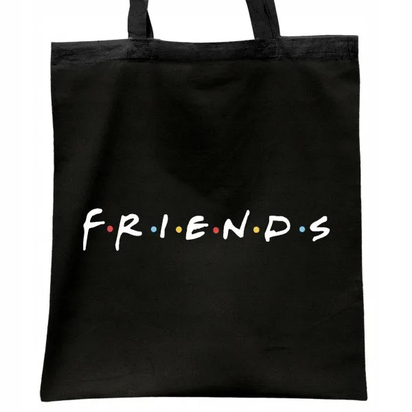 Torba bawełniana czarna na zakupy Friends Dla Fanów Serialu